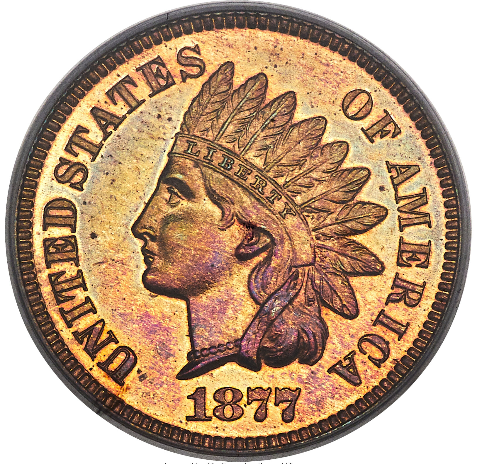 1877 Indian Head Cent Front